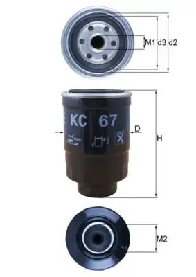 MAHLE KC67 Yakıt Filtresi