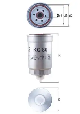 MAHLE KC80 Yakıt Filtresi