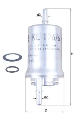 MAHLE KL176/6D Yakıt Filtresi