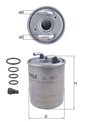 MAHLE KL490/1D Yakıt Filtresi A6420902352