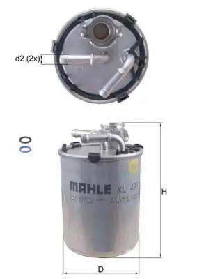 MAHLE KL497D Yakıt Filtresi 6Q0127400H