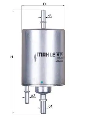 MAHLE KL571 Yakıt Filtresi