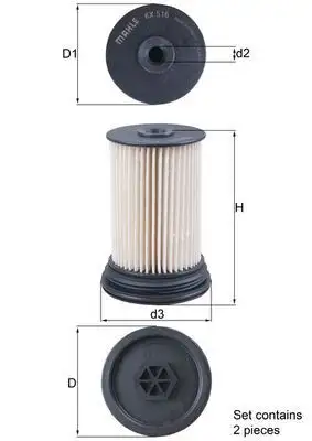 MAHLE KX516/S Yakıt Filtresi