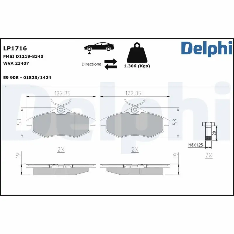 DELPHI LP1716 Ön Fren Balatası