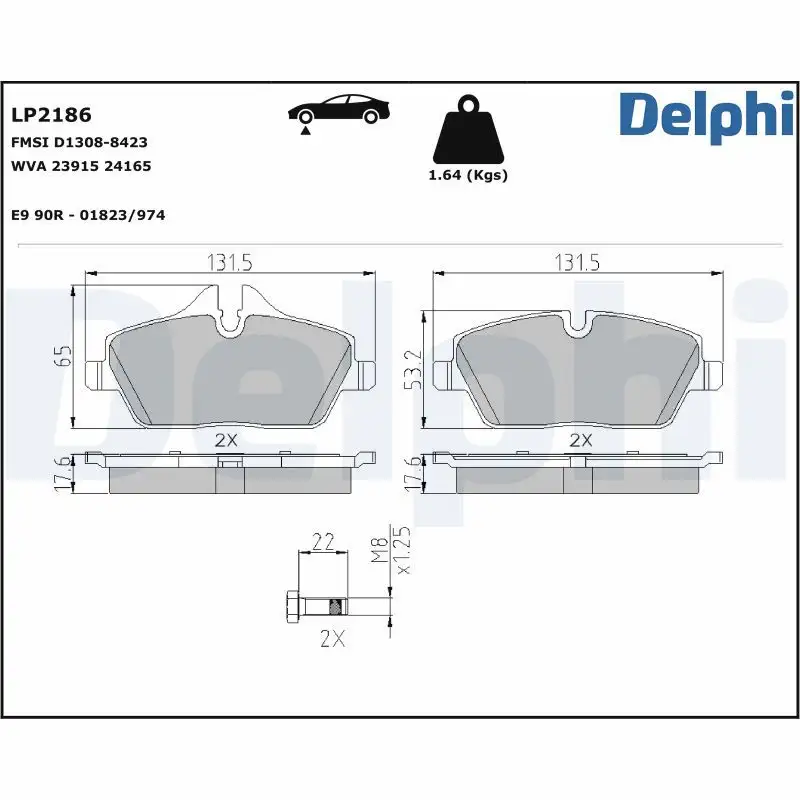 DELPHI LP2186 Ön Fren Balatası