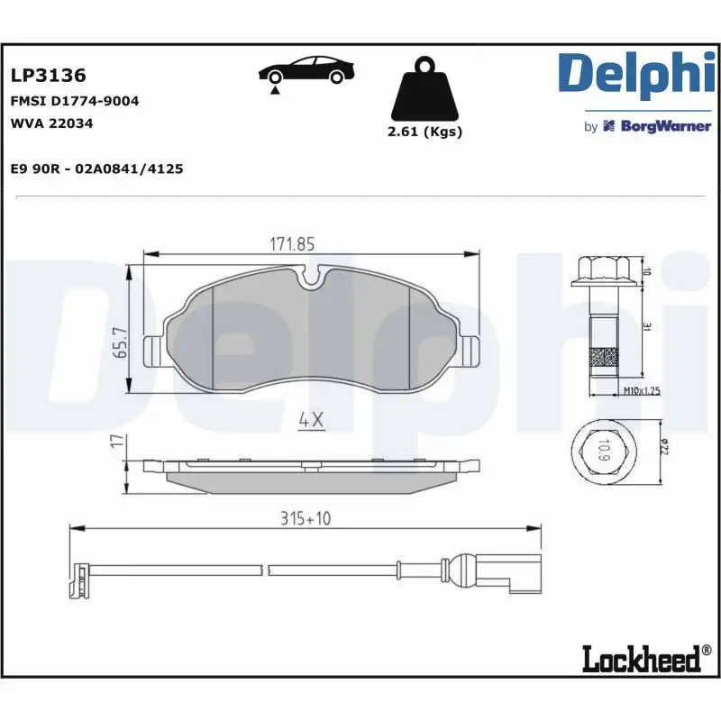 DELPHI LP3136 Ön Fren Balatası