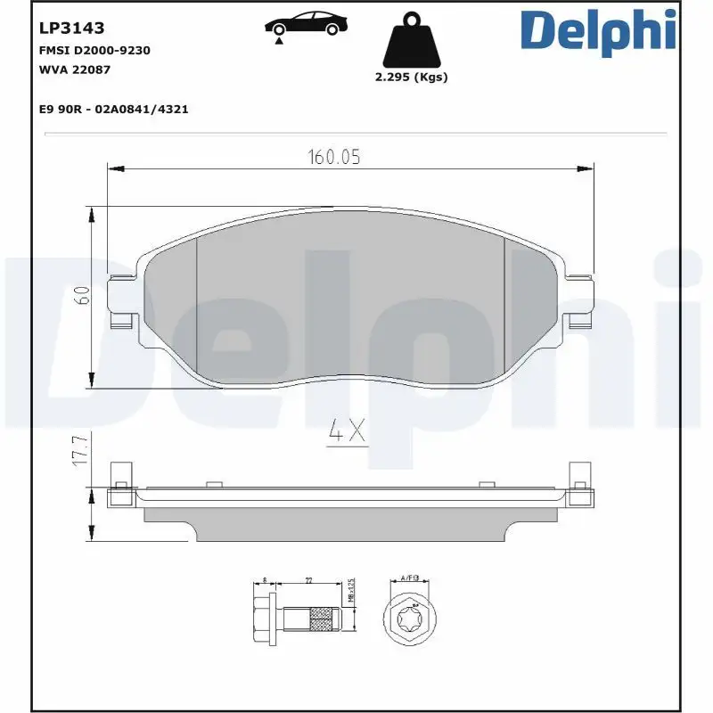 DELPHI LP3143 Ön Fren Balatası