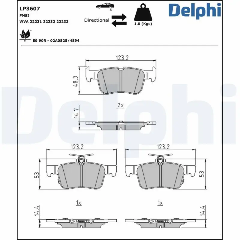 DELPHI LP3607 Arka Fren Balatası