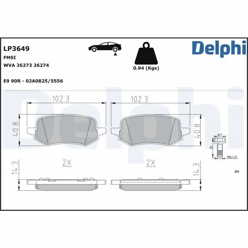 DELPHI LP3649 Arka Fren Balatası