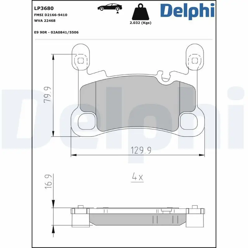 DELPHI LP3680 Arka Fren Balatası