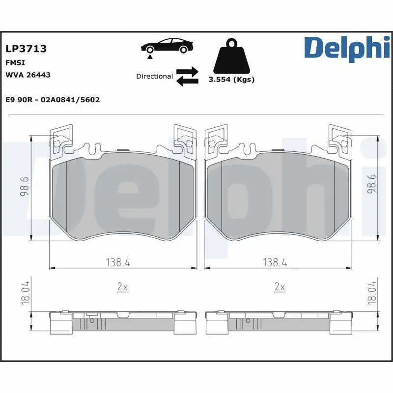DELPHI LP3713 Ön Fren Balatası A0004203603