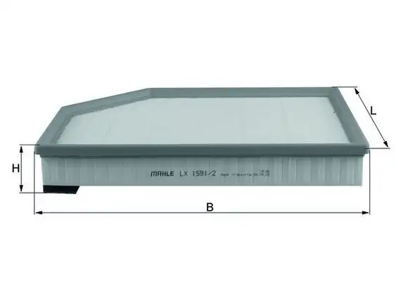 MAHLE LX1591/2 Hava Filtresi 30748212