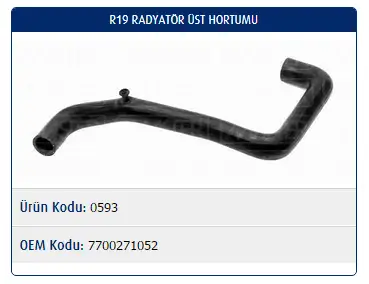 MASTER M0593 Radyatör Üst Hortumu 7700271052