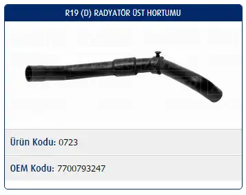 MASTER M0723 Radyatör Üst Hortumu 7700793247