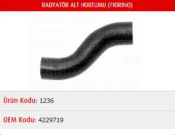MASTER M1236 Radyatör Alt Hortumu 4229719