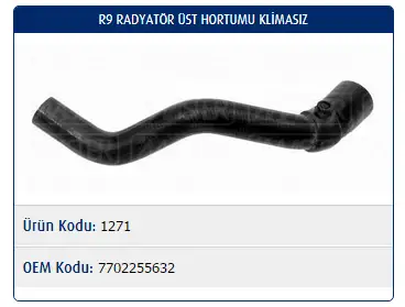 MASTER M1271 Radyatör Üst Hortumu 7700760872