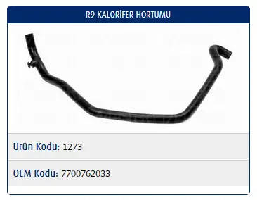 MASTER M1273 Kalorifer Hortumu 7700762033