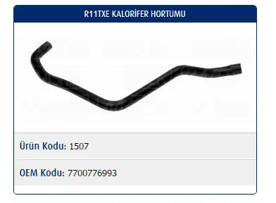 MASTER M1507 Yedek Su Deposu Hortumu 7700776993