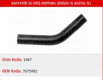 MASTER M1987 Radyatör Üst Hortumu 7675992