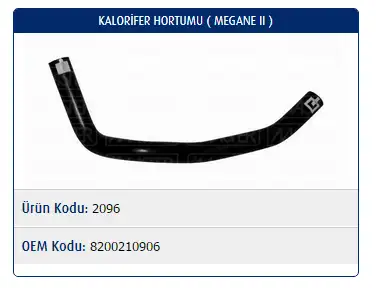 MASTER M2096 Kalorifer Hortumu 8200386453