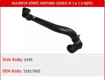 MASTER M2439 Kalorifer Hortumu 51817693