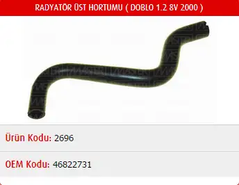 MASTER M2696 Radyatör Üst Hortumu 46822731