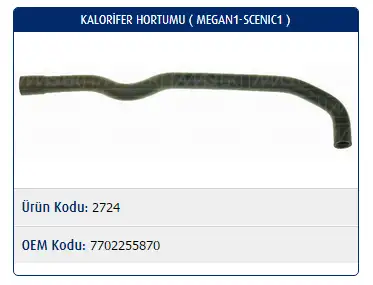 MASTER M2724 Kalorifer Hortumu 7702255870