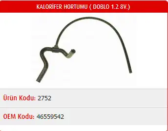 MASTER M2752 Kalorifer Hortumu 46559542