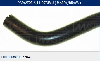 MASTER M2784 Radyatör Alt Hortumu 46417238