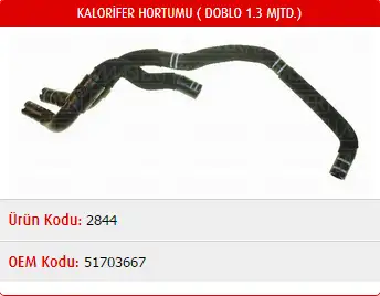 MASTER M2844 Kalorifer Hortumu 51703667