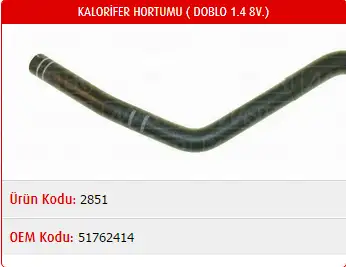 MASTER M2851 Kalorifer Hortumu 51762414