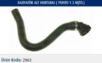 MASTER M2963 Radyatör Alt Hortumu 51793304