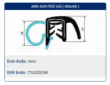 MASTER M3003 Kapı Fitili 7702255298