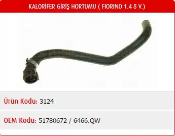 MASTER M3124 Kalorifer Hortumu 6466QW
