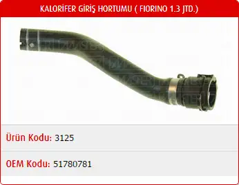 MASTER M3125 Kalorifer Hortumu 51780781