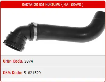 MASTER M3874 Radyatör Üst Hortumu 51821529