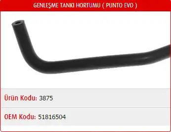 MASTER M3875 Yedek Su Deposu Hortumu 51816504