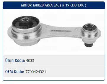 MASTER M4035 Motor Takozu (Arka)
