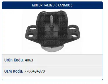 MASTER M4063 Motor Takozu 7700434370