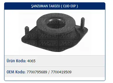 MASTER M4065 Şanzıman Takozu 7700806577