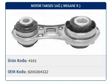 MASTER M4161 Motor Takozu (Sağ) 8200264322