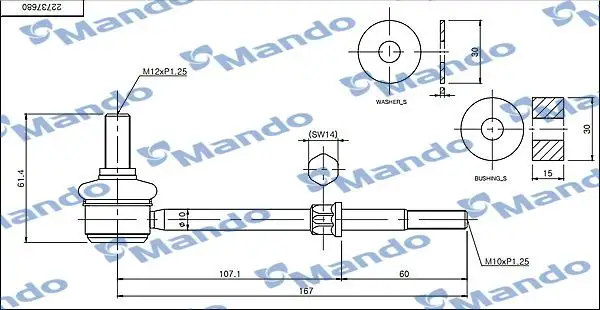 MANDO MSC010100 Viraj Rotu (Arka) 22737680