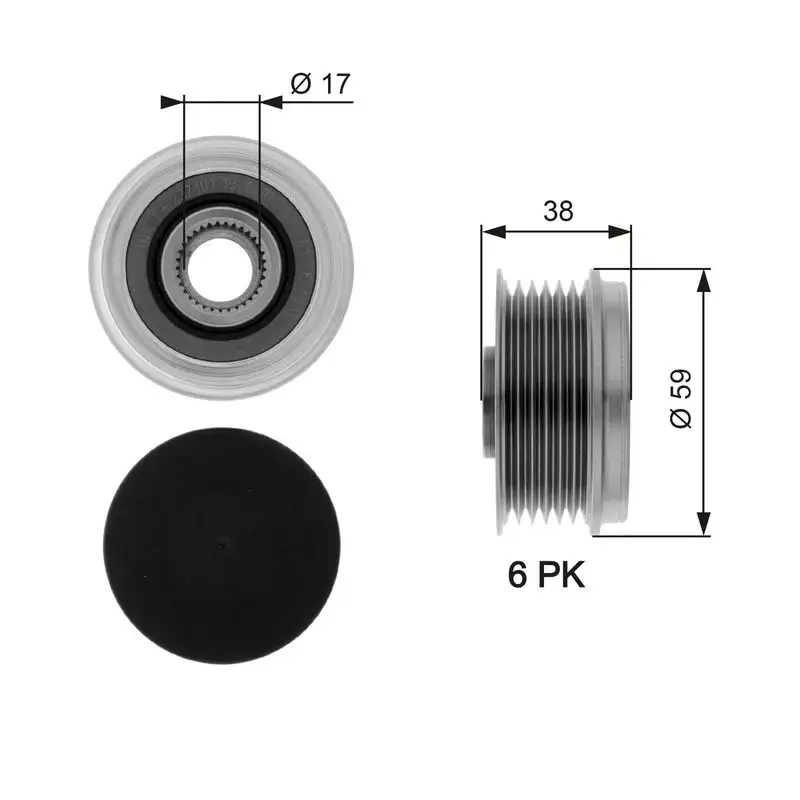 GATES OAP7039 Alternatör Kasnağı