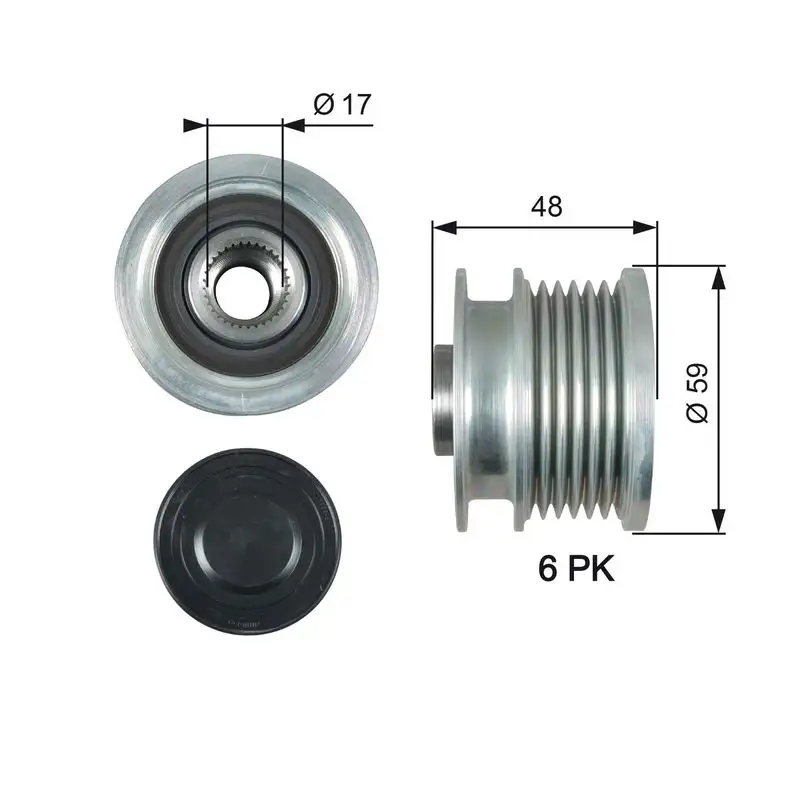 GATES OAP7178 Alternatör Kasnağı 55565443