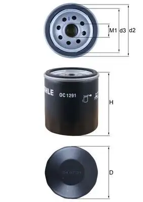 MAHLE OC1291 Yağ Filtresi 03L115561A