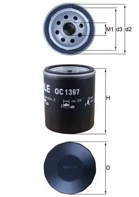 MAHLE OC1397 Yağ Filtresi