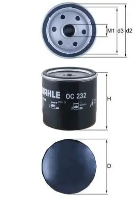 MAHLE OC232 Yağ Filtresi