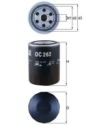MAHLE OC262 Yağ Filtresi