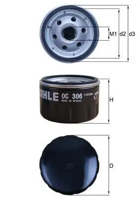 MAHLE OC306 Yağ Filtresi