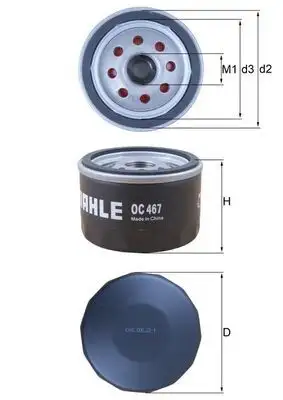 MAHLE OC467 Yağ Filtresi